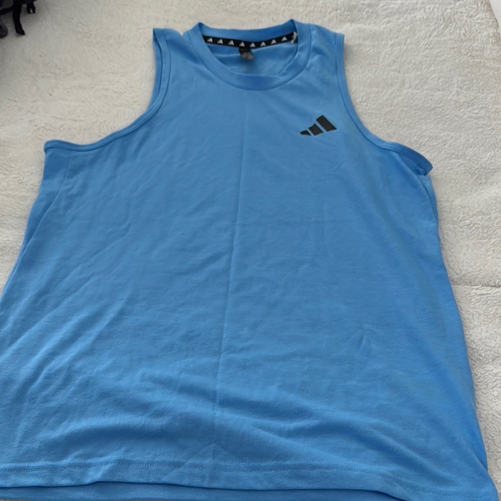 Adidas Light Blue Athletic Tank Top